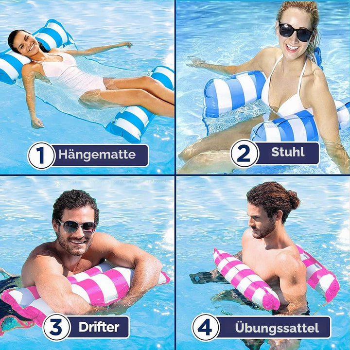 Pool Aufblasbare Schwimmsitze,2/3 Stück Aufblasbare Hängematte Pool Float Wasserhängematte Luftmatra
