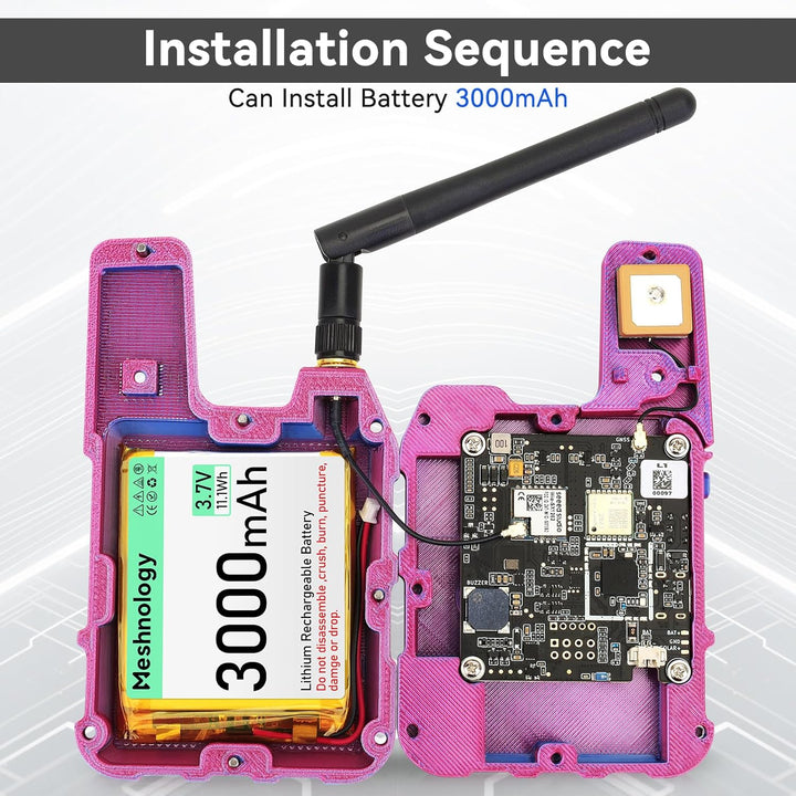 Wio Tracker L1 Board mit 3000mAh Akku und Gehäuse Set – SX1262 nRF52840 Kit für AR duino Meshtastic