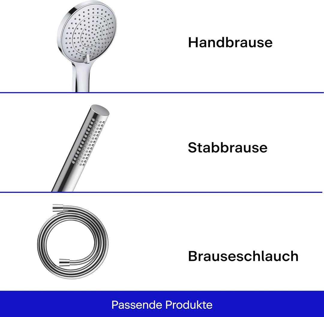 Duravit Universal Brausehalterung, Duschkopfhalterung für Handbrausen, Brausehalter rund, Chrom rund