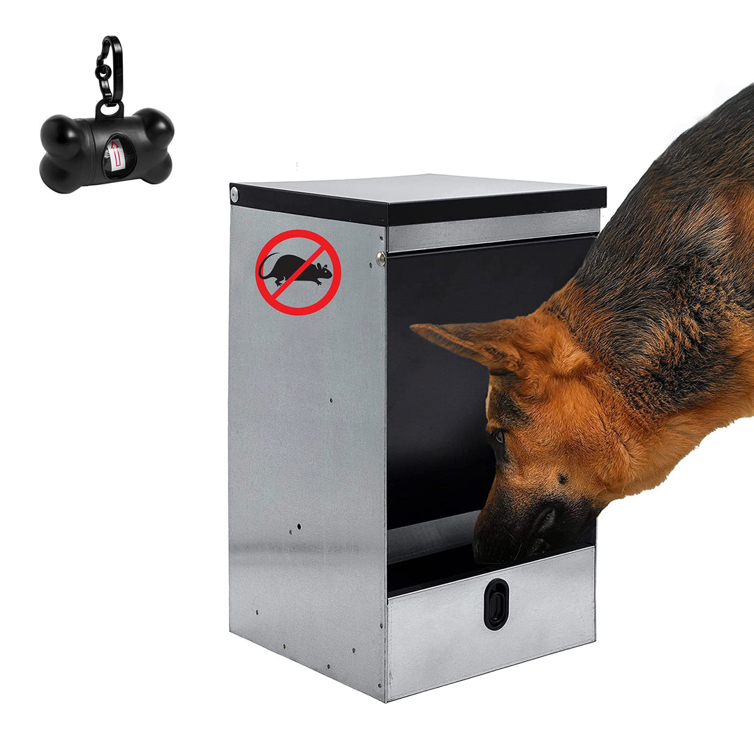 Selbstbedienungstrichter für Hunde - Fassungsvermögen 40 kg - Anti-Maus-Selbstbedienungstrichter - D