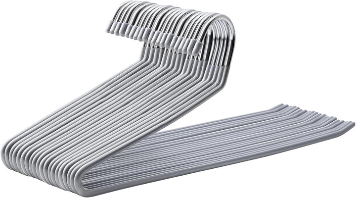 SONGMICS 20 Stück Hosenbügel aus Metall, Kleiderbügel mit offenem Ende und rutschfester Beschichtung