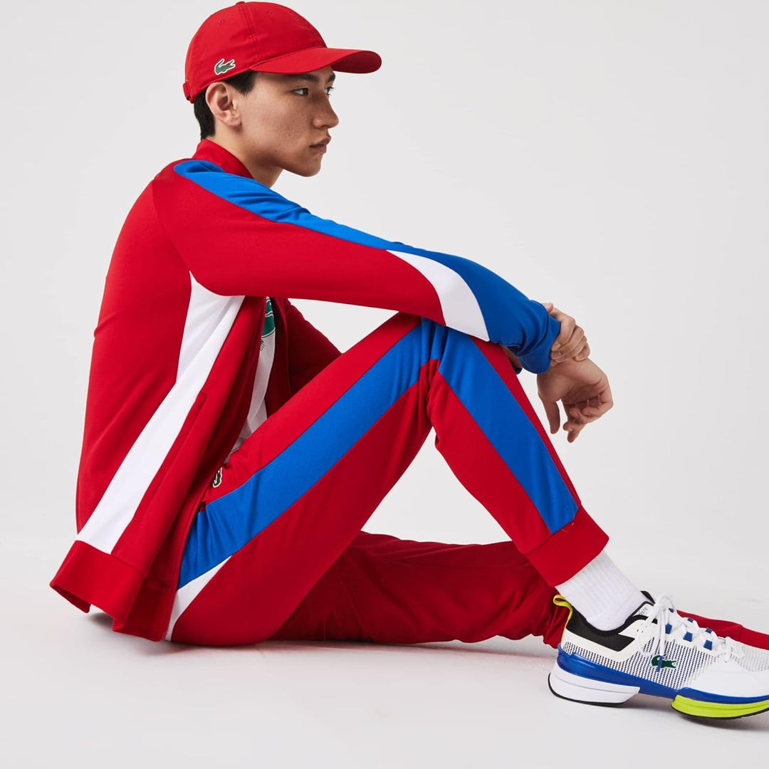 Lacoste Herren Trainingsanzug XS Rot/Marina-blanc, XS Rot/Marina-blanc
