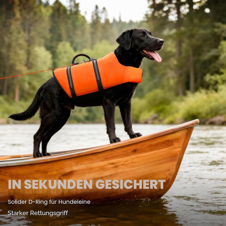 VIVAGLORY Ripstop Hunde Rettungsweste für Kleine Mittel Grosse Hunde Bootfahren, Hund Schwimmweste m