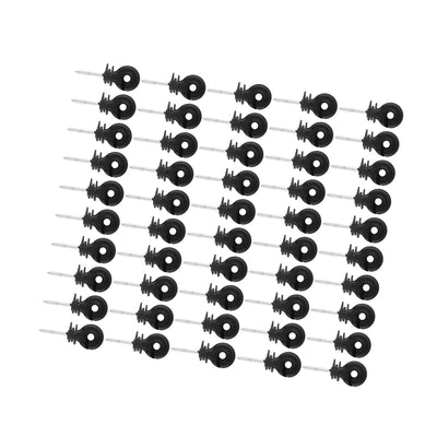 50 Pcs Ringisolator, Schwarz Schraube In Ring Isolatoren Ringisolator duchgehender Weidezaun Ringiso