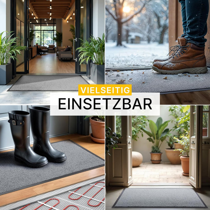 Entrando Fussmatte 90x120 cm rutschfest & saugstark – Pflegeleichte Schmutzfangmatte für Innen & Aus
