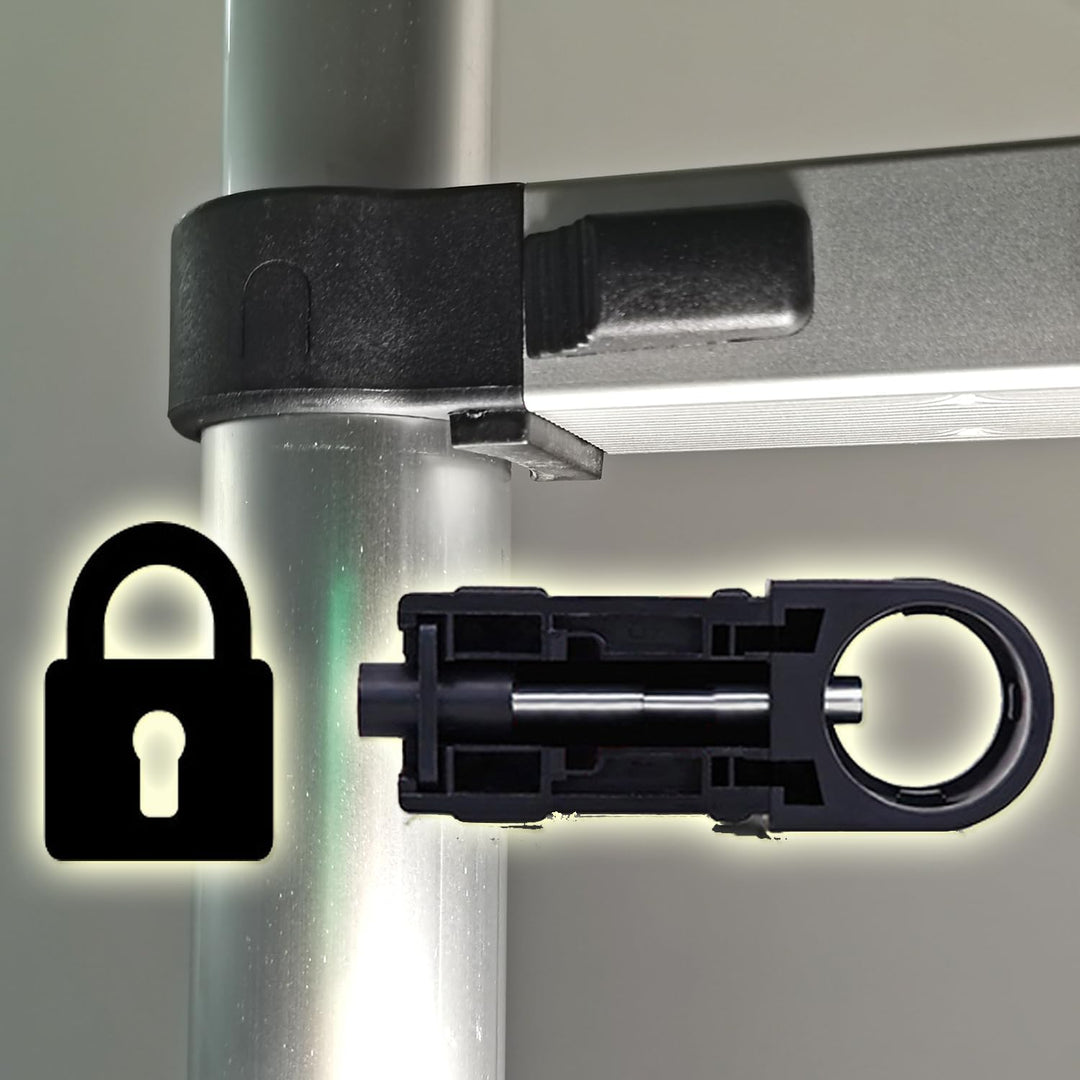 Hooha Aluminium Teleskopleiter Klappbar 3,9m/5,1m/6,3m mit Anti-Rutschmatte aus Gummifasern Folding