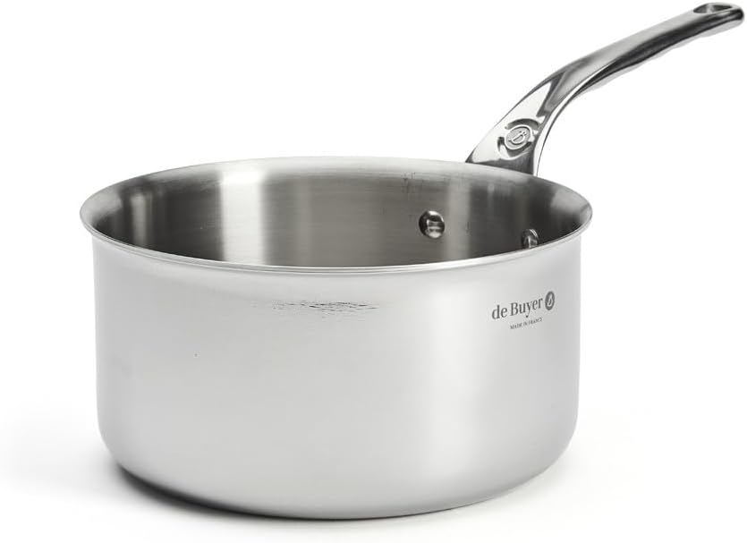 DeBuyer Affinity Kasserolle, Edelstahl, Silber, 20 cm 27.9 x 20.1 x 10.9 cm, 27.9 x 20.1 x 10.9 cm