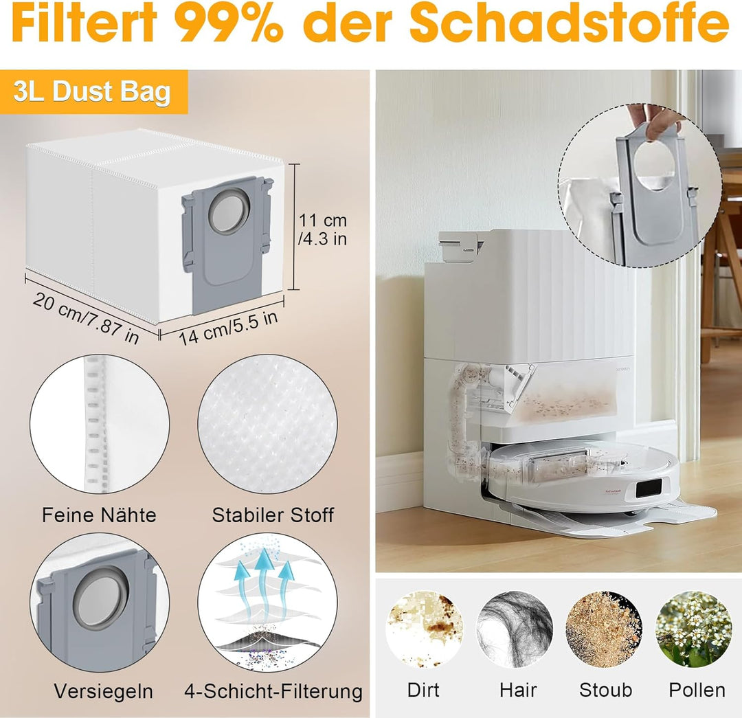 Qrevo S5V Zubehör für Roborock Qrevo Curv S5X/ Qrevo Edge S5A/ Qrevo Edge/Qrevo Curv Ersatzteile Zub