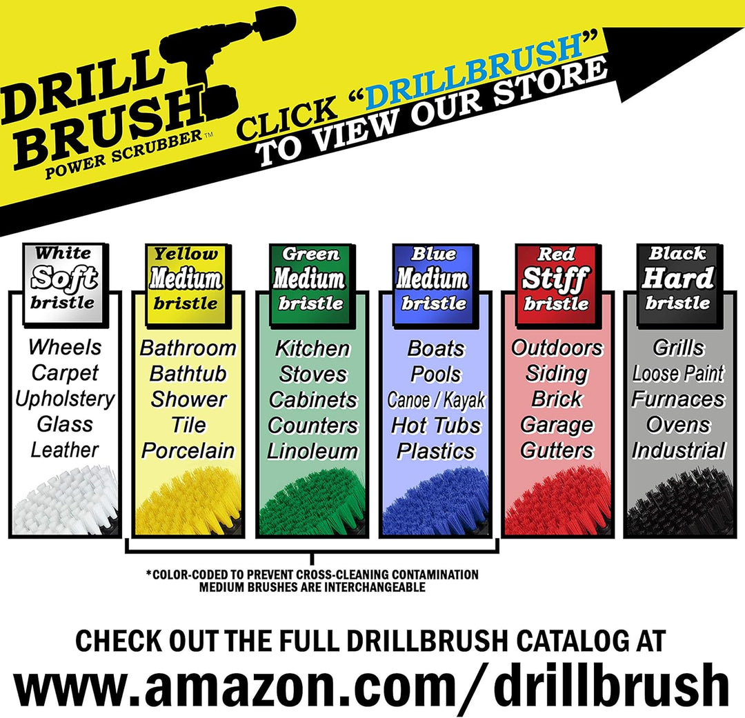 Drillbrush Badezimmer Oberflächen Badewanne, Dusche, Fliesen und Fugen All Purpose Power-Scrubber Cl