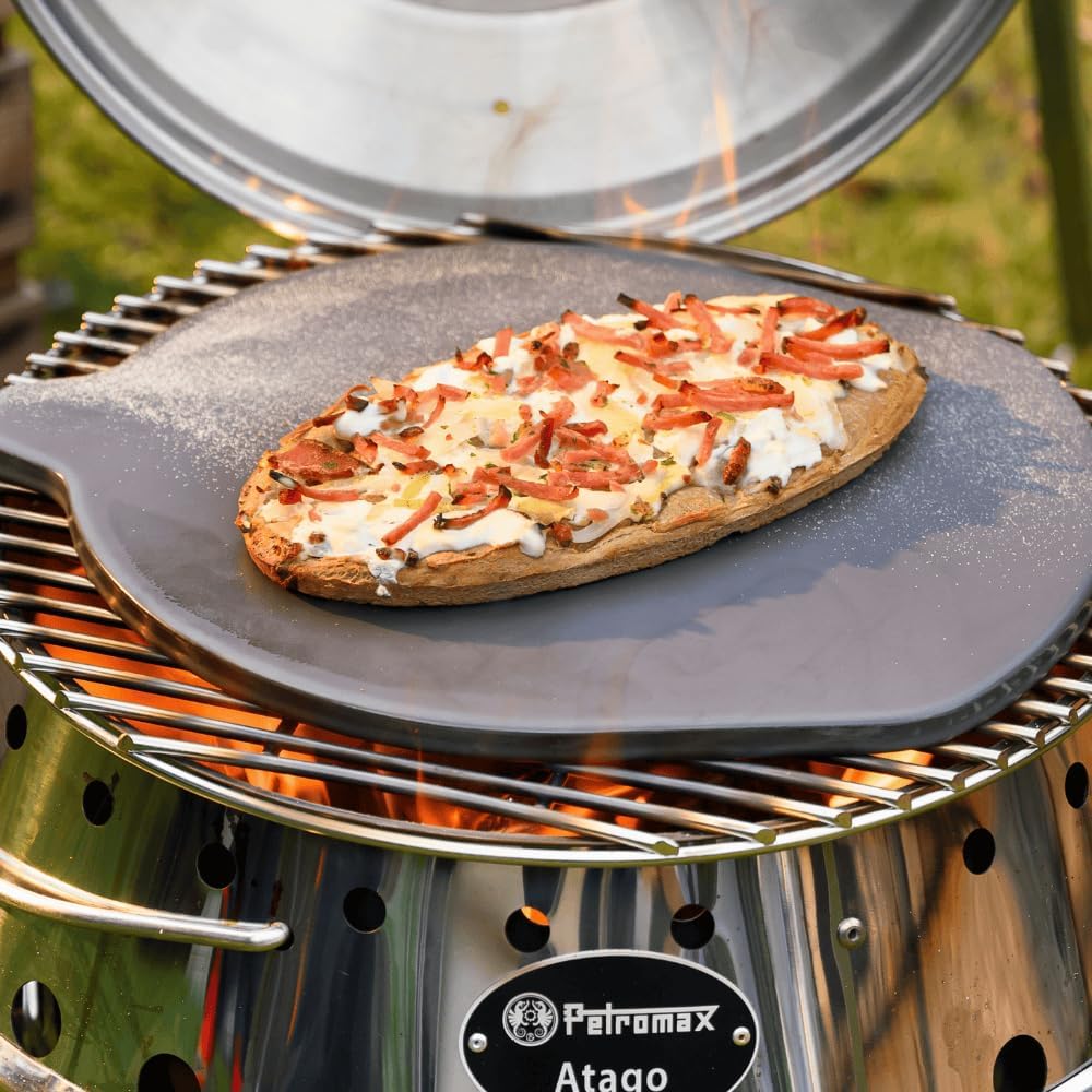Petromax Pizzastein – hochwertige Keramikglasur für gleichmässige Hitzeverteilung und knusprige Erge