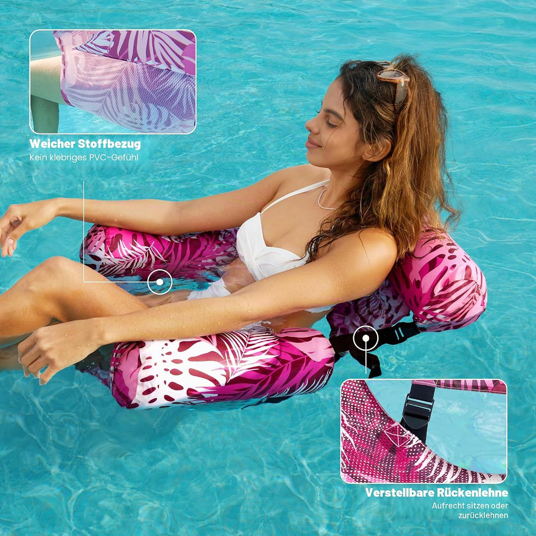 SLOOSH Luftmatratze Pool Wasser für Erwachsene, aufblasbarer Sessel, schwimmende Hängematte, aufblas