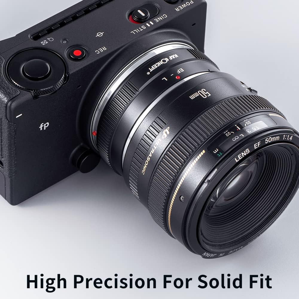 K&F Concept Objektivanschlussadapter EOS-L Manueller Fokus, kompatibel mit Canon (EF/EF-S) Objektive
