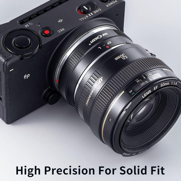 K&F Concept Objektivanschlussadapter EOS-L Manueller Fokus, kompatibel mit Canon (EF/EF-S) Objektive
