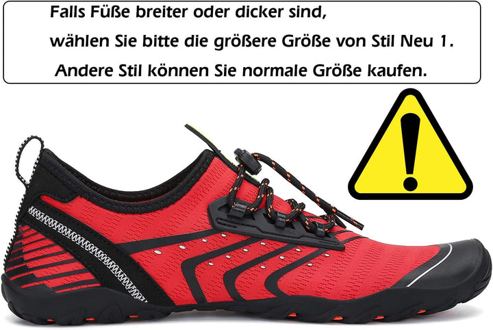 SAGUARO Badeschuhe für Herren Damen - 7/9 Drainagelöcher Schnelltrocknende rutschfest, Gr 35-48 44 E