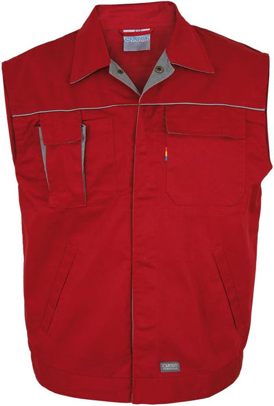 Carson Contrast Arbeitsweste, Rot / Grau, XXL Rot / Grau XXL, Rot / Grau XXL