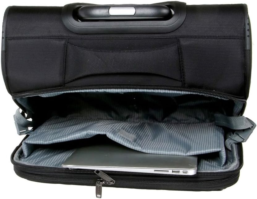 House Of Leather Business Organizer Büro Reise Pilotenkoffer 4 Rollen Trolley Kabinentasche Schwarz
