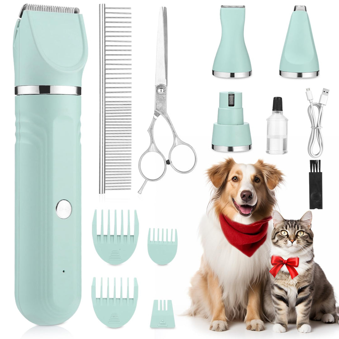 4 in1 Leise Schermaschine Katze, Wiederaufladbar Pfotentrimmer Für Hunde