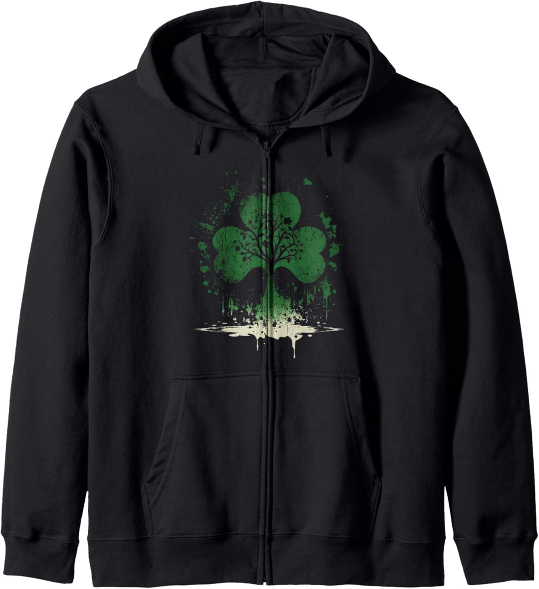 St. Patricks Day Kleeblatt Kunst Kapuzenjacke