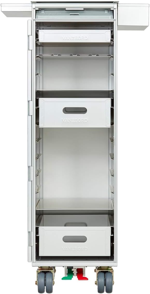 VanDeBord Ausstattungspaket Kaffeebar, Zubehör für Airline Trolleys, Kaffeebar-Möbel (Aluminium, Atl