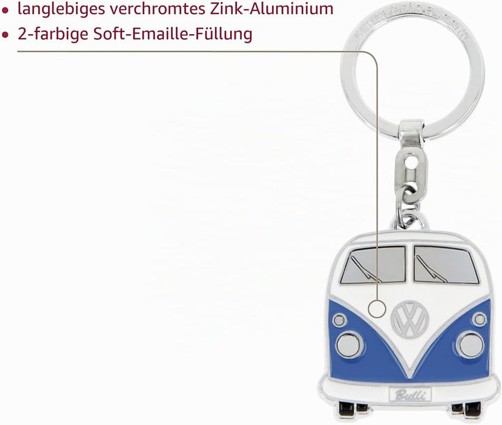 BRISA VW Collection - Volkswagen Emaillierter Metall Schlüssel-Anhänger-Ring Schlüsselbund-Accessoir