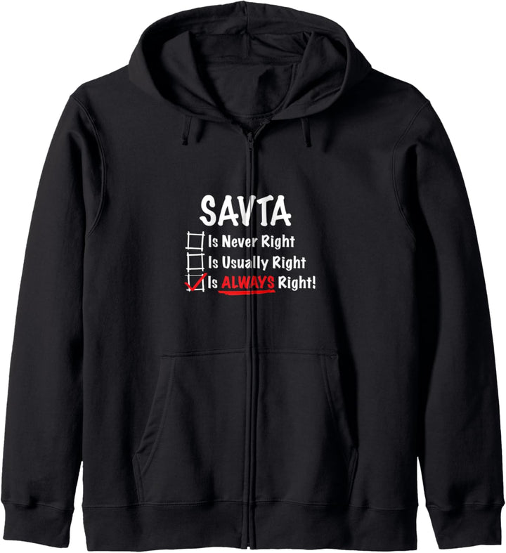 Savta is Always Right Funny Gift Kapuzenjacke