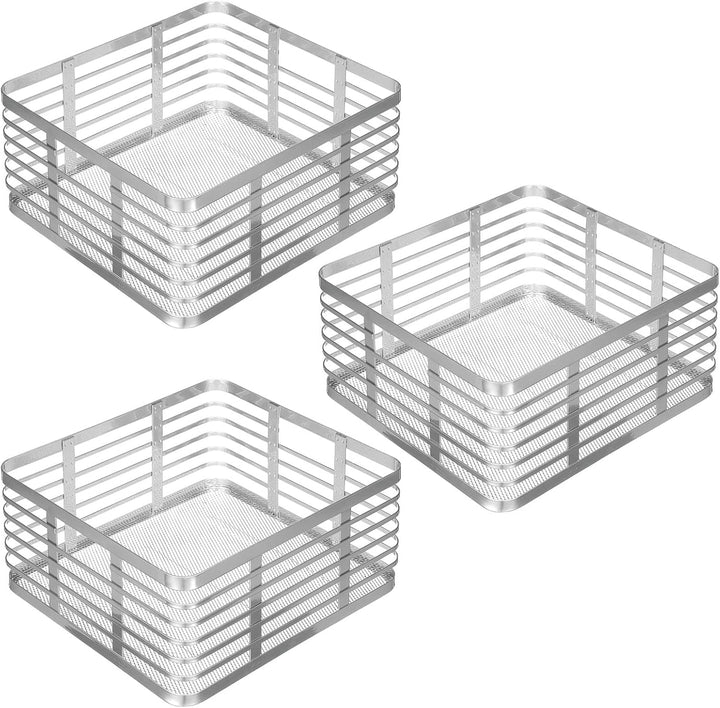mDesign Stahldraht-Aufbewahrungskorb für die Küche, für Speisekammer, Schrank, Schrank, Organisation