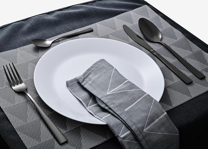Otto Koning Besteck set 32-teilig - Besteckset Schwarz aus Hochwertigem Edelstahl, Modernes Bestecks