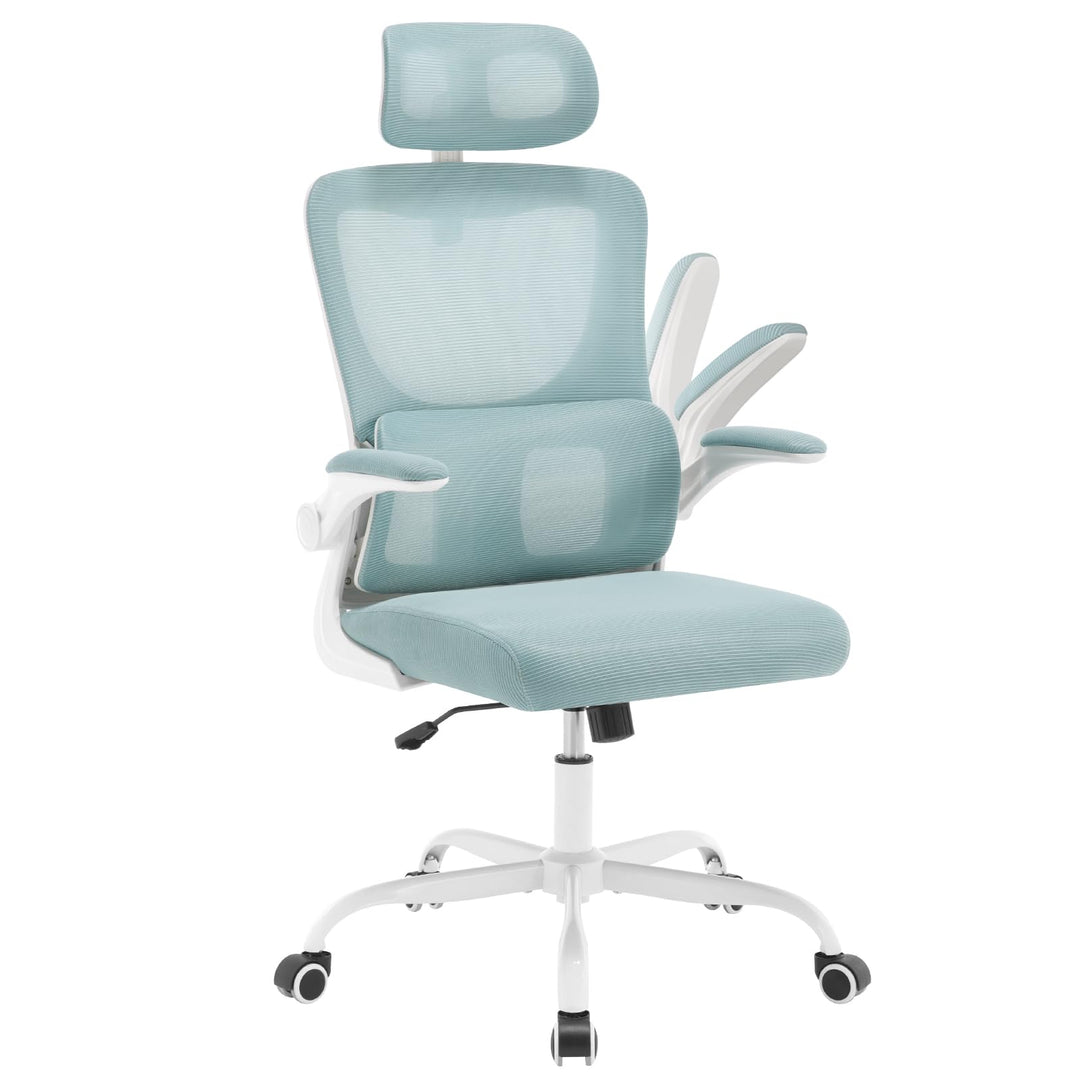 WOLTU Bürostuhl ergonomisch, Schreibtischstuhl Netzstoff, Drehstuhl höhenverstellbar, Schaukelfunkti