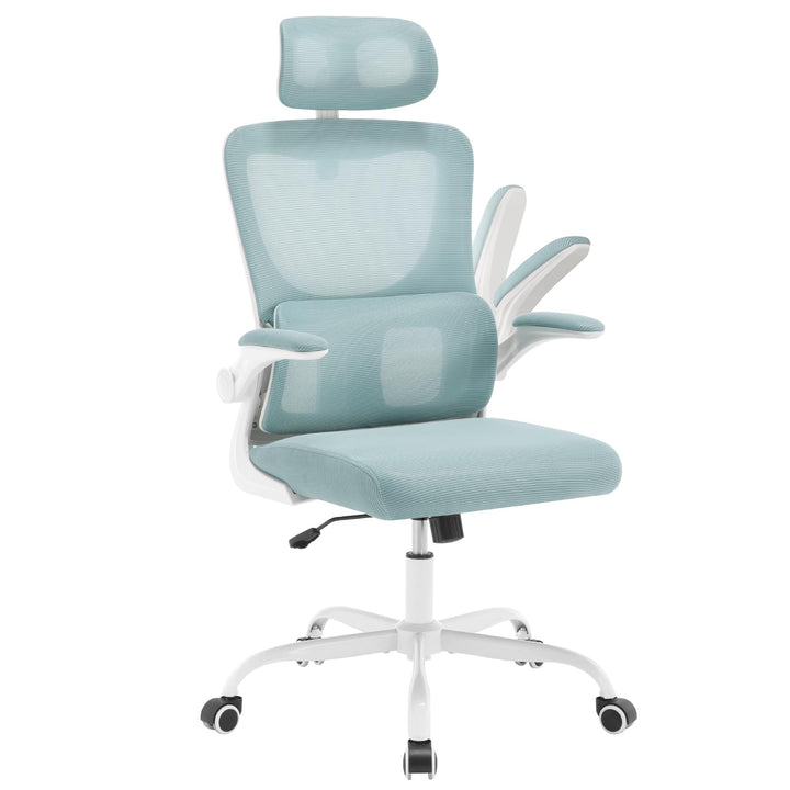 WOLTU Bürostuhl ergonomisch, Schreibtischstuhl Netzstoff, Drehstuhl höhenverstellbar, Schaukelfunkti