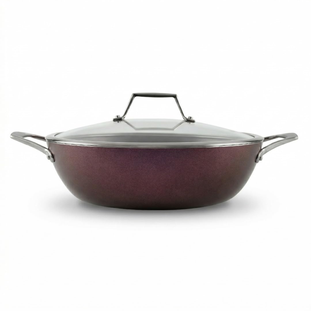 TECHEF - Art Pan Collection, 30,5 cm Antihaft-Allzweck-Kochpfanne mit Deckel, hergestellt in Korea (