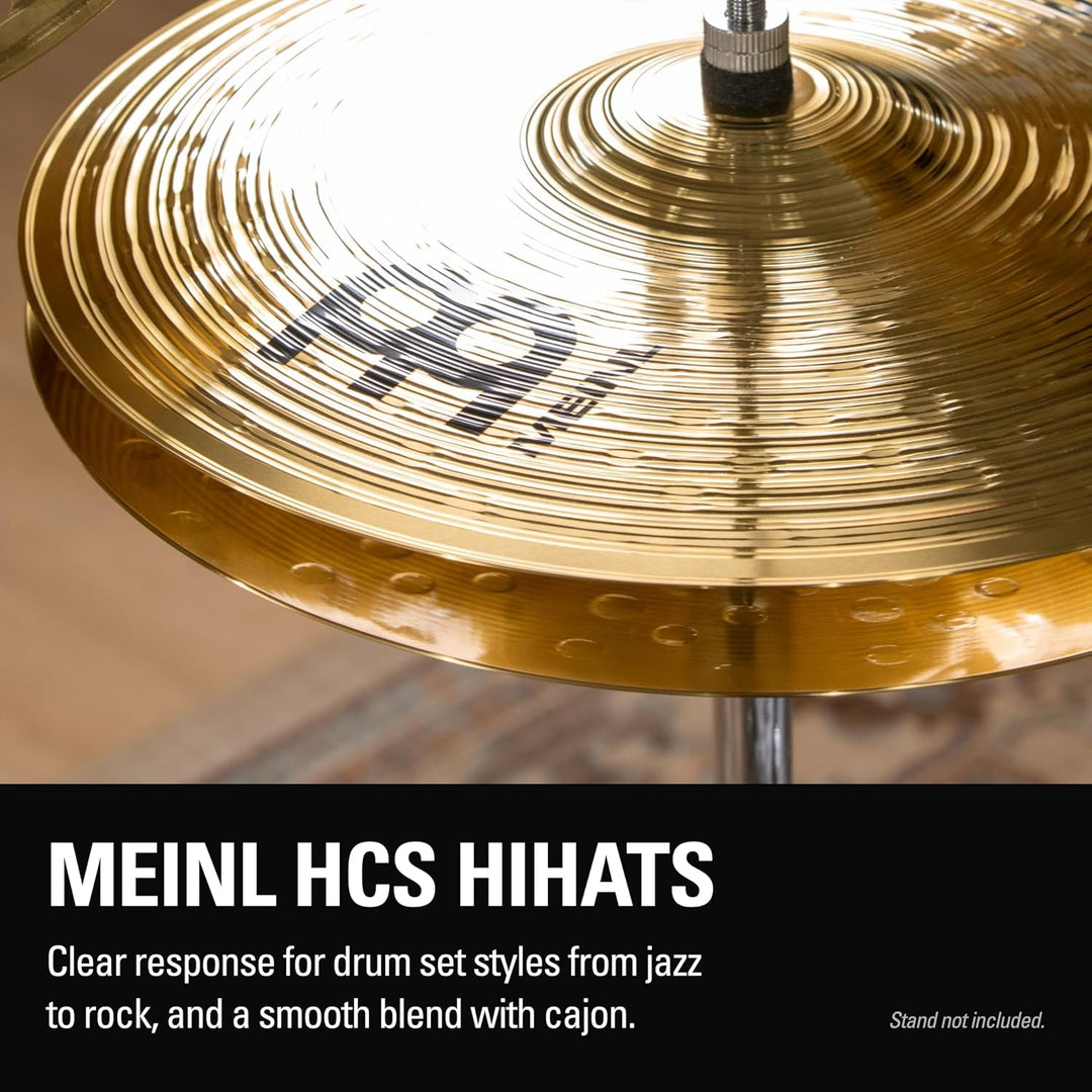 Meinl Cymbals HCS Hihat 15 Zoll (Video) Schlagzeug Becken – Paar – (38,10cm) Messing, Traditionelles