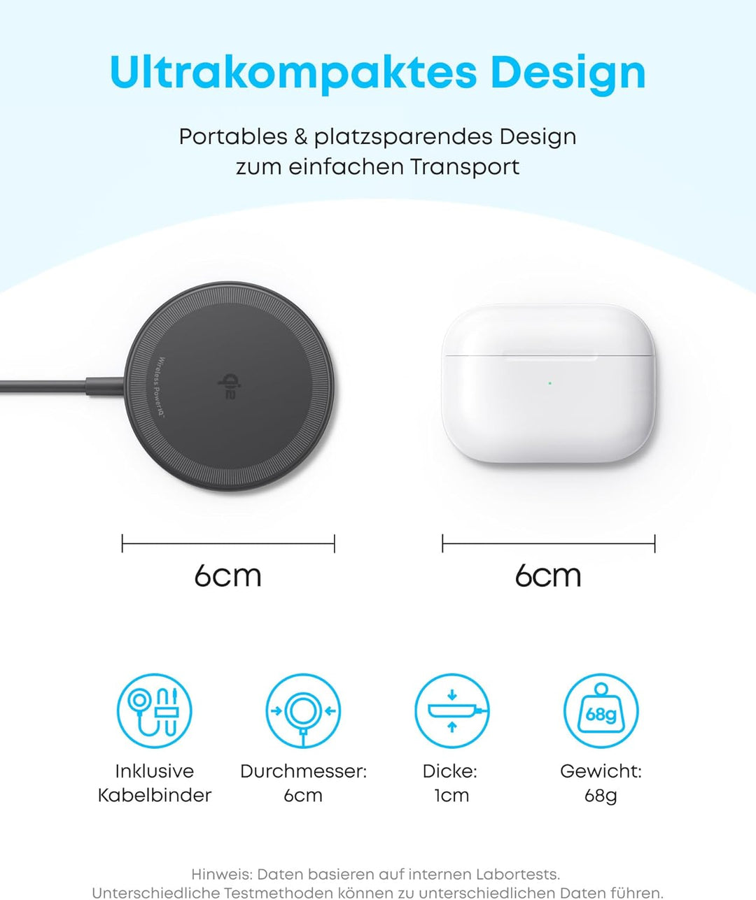Anker Zolo Magnetisches kabelloses Ladepad, Qi2-zertifiziert, 15W, MagSafe-kompatibel, für iPhone 17