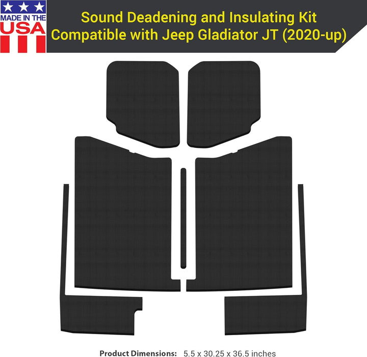 Design Engineering 050183 Headliner für Schalldämpfung, 7-teilig, Schwarz Jeep Gladiator JT (2020-up