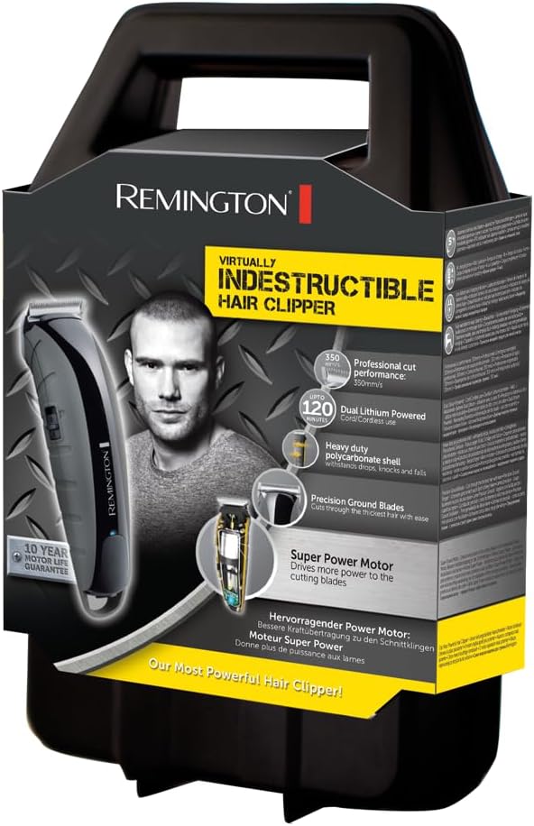 Remington Haarschneidemaschine Profi Indestructible (schlagfestes Polycarbonat-Gehäuse, 7,4V Friseur