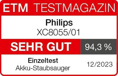 Philips Kabelloser Akku-Staubsauger 8000 Serie Aqua Plus, Staubsaugen und Wischen, PowerCyclone 12,