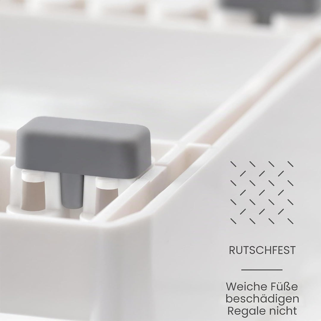 YouCopia StoreMore Verstellbarer Topfdeckel-Organizer, Standard, Weiss Deckelhalter, Deckelhalter