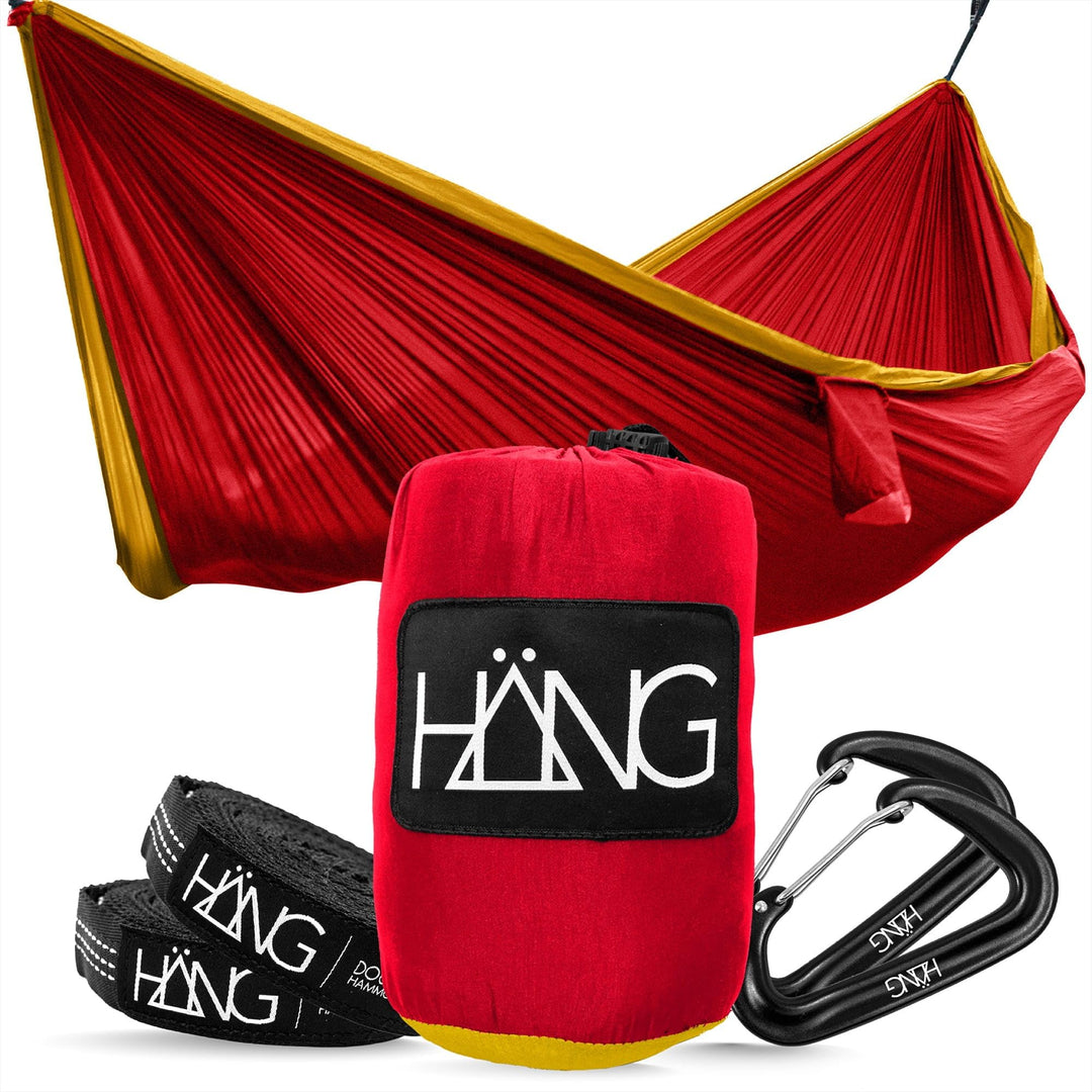HÄNG® Camping Hängematte Outdoor Nylon Fallschirmseide für 2 Personen - 300 x 170cm Mobile Ultra-lei