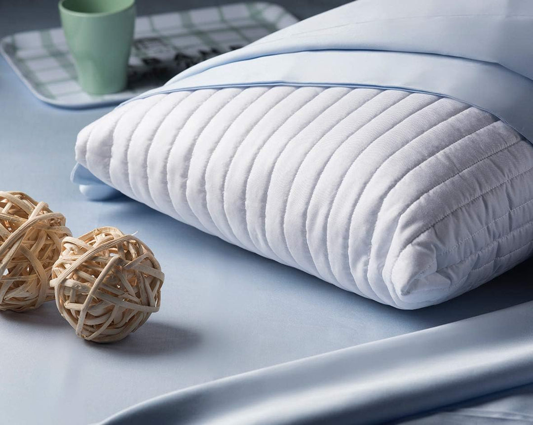 EVERGREENWEB 2er Set Pack Kissen Verschiedene Grössen aus Memory Foam, 15 cm Hoch, geeignet für Nack