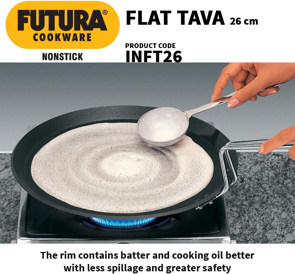 HAWKINS Futura Antihaft-Tava-Grillplatte, für Induktionsherde, 25,4 cm, Schwarz 10\" Induction, 10\"