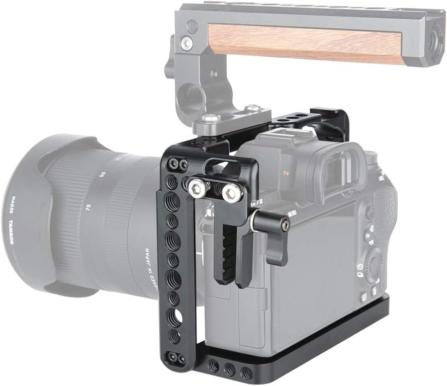 NICEYRIG A7 III/A7R III/A7R II/A7S II/A7 II Kamera Käfig mit HDMI Kabelklemme Style Rosette für Sony