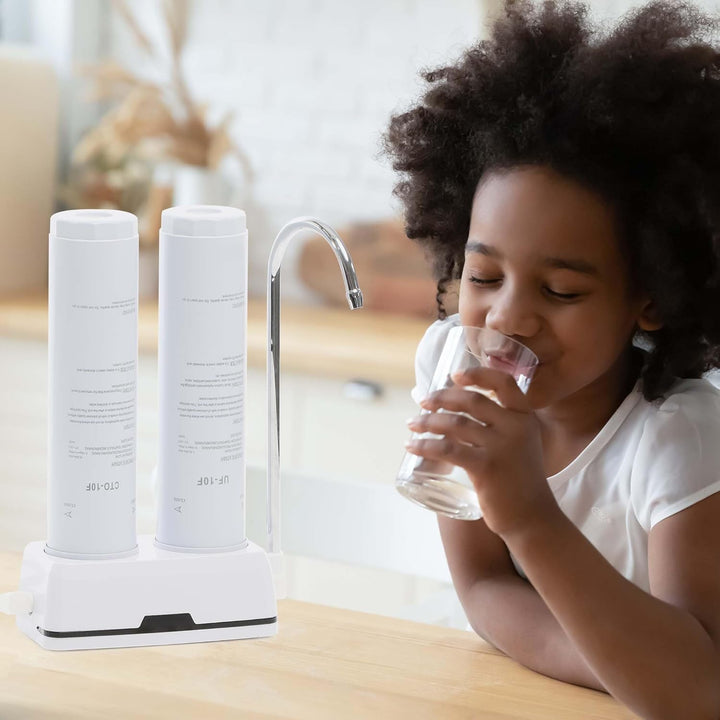 Naturewater NW-2-CTOUF 2 Stufen Counter Top Wasserfilter, 5 µ, Aktivkohle Block Filtereinsatz und Ul