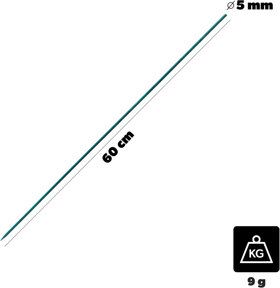 KADAX Bambusstäbe 60cm x 5mm, 50er Set, Pflanzstäbe aus Bambus, Holzstäbe als Pflanzenstütze für Set