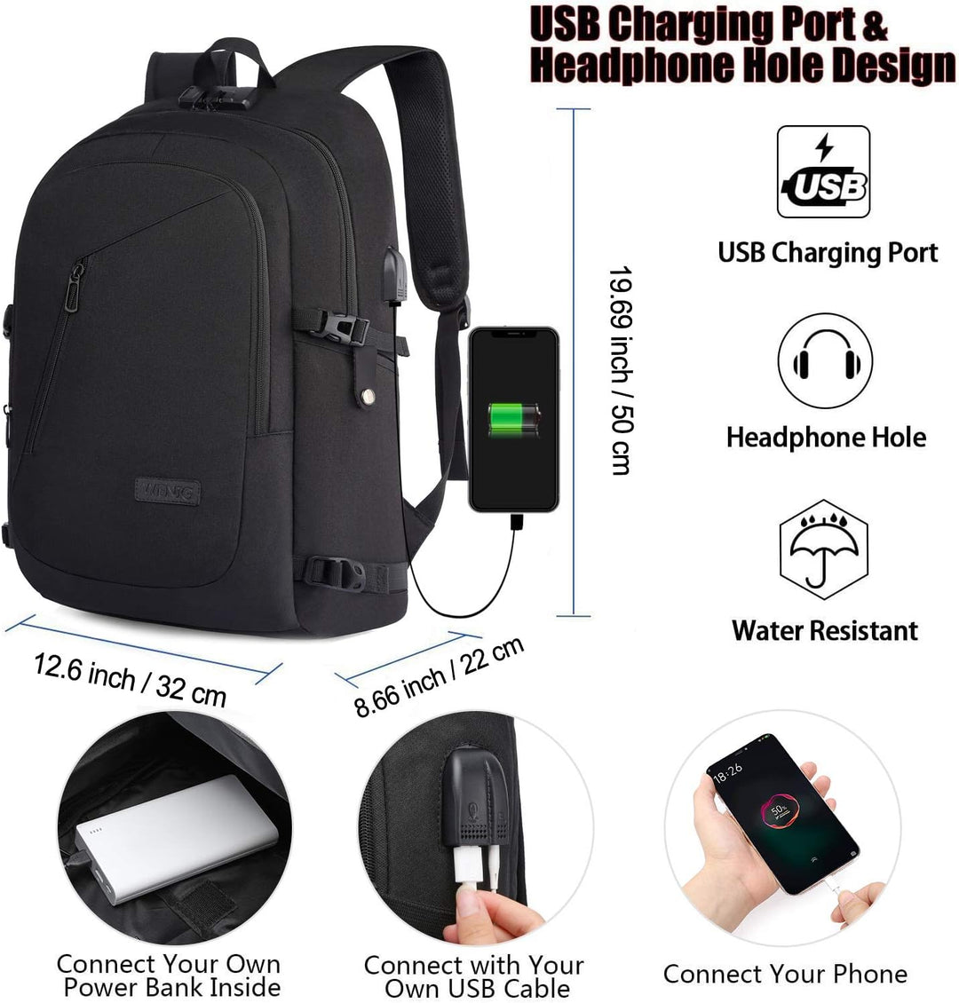Laptop Rucksack Herren,17 Zoll Laptop Anti Diebstahl Rucksack Tasche Schulrucksack Business Notebook