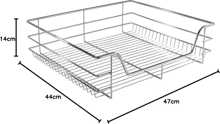 Arebos 2X 60 cm Teleskopschublade Küchenschublade Korbauszug Schrankauszug Schlafzimmerschublade