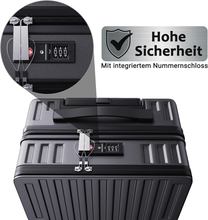 Ravas Kofferset 2 Teilig Hartschale, Koffer & Trolleys Set mit Extrafach, Reisekoffer mit Rollen Set