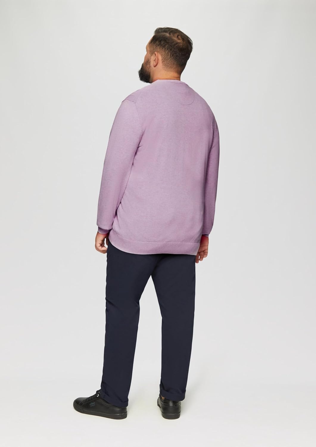 s.Oliver Herren 2152193 Pullover mit Logo-Stitching XXL 40w0 Rosa, XXL 40w0 Rosa