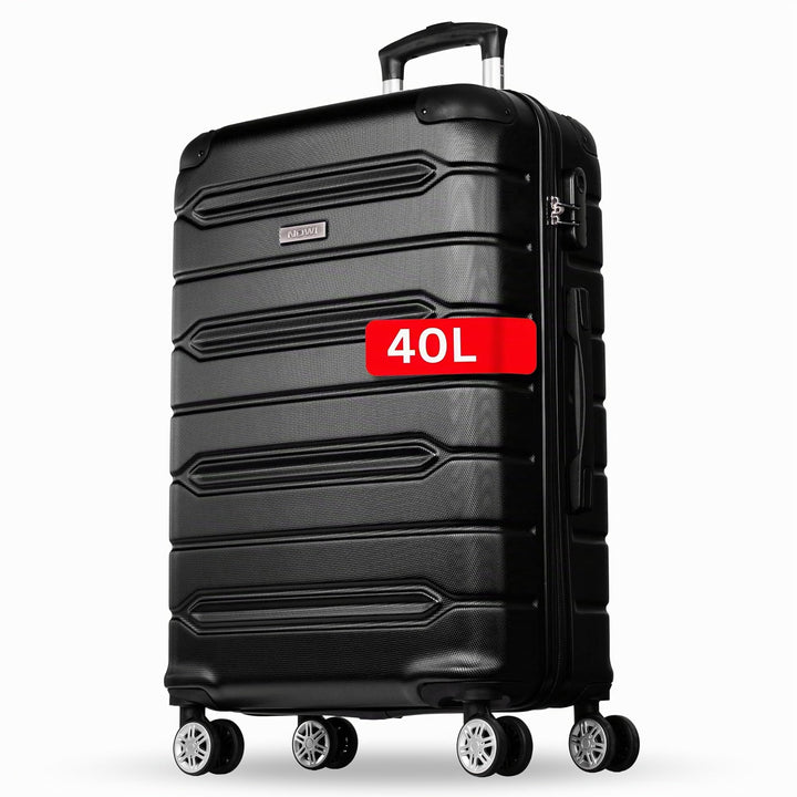 NOWI Handgepäck Koffer leicht – 40L Volumen – 8 Rollen 360° drehbar – Leichter ABS Koffer mit Zahlen