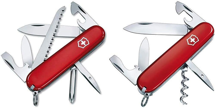 Victorinox Taschenmesser Hiker (13 Funktionen, Holzsäge, Phillips-Schraubendreher, Zahnstocher) rot