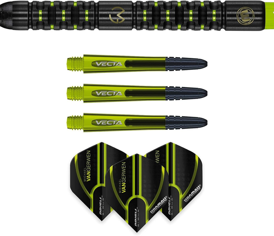 WINMAU Michael Van Gerwen MvG Adrenalin 22 Gramm Profi Wolfram Softtip Dartpfeile Set mit Flights un