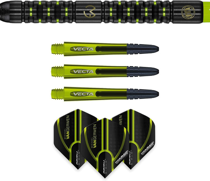 WINMAU Michael Van Gerwen MvG Adrenalin 22 Gramm Profi Wolfram Softtip Dartpfeile Set mit Flights un